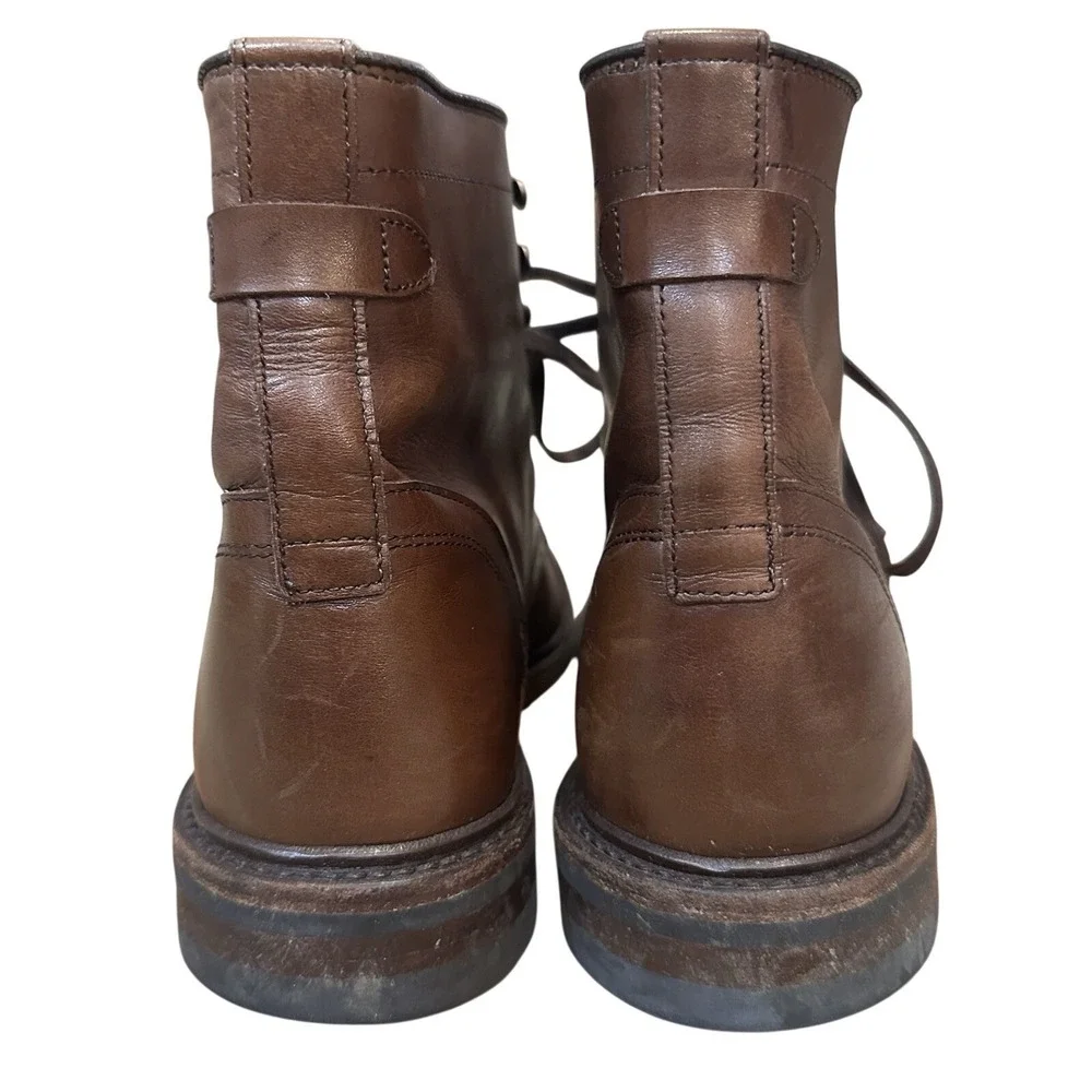 Allen Edmonds‎ LANDON Leather Cap-Toe Lace Up Boots Mens 11.5 Brown Discontinued